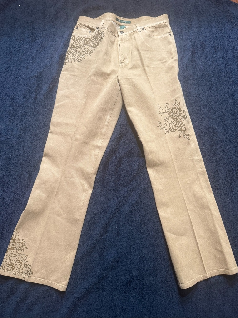 Ralph Lauren Tan Cotton Jeans